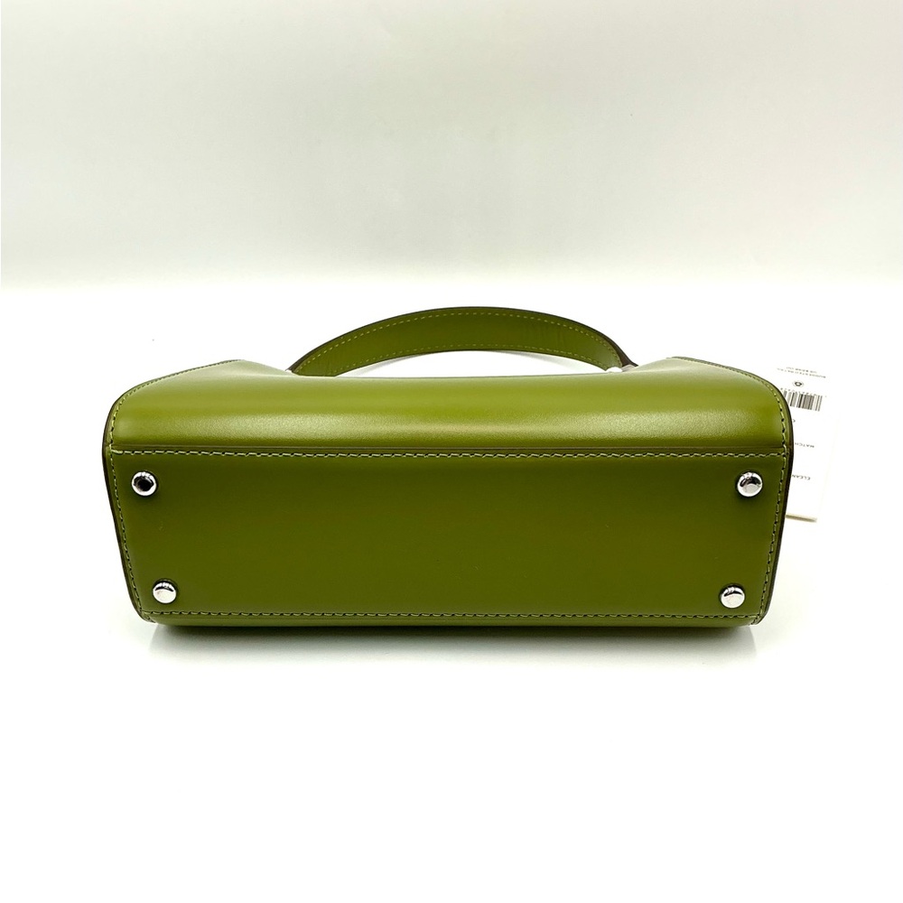 Tory Burch Mini Eleanor Leather Suede Matcha Green Satchel #522 - Picture 4 of 5